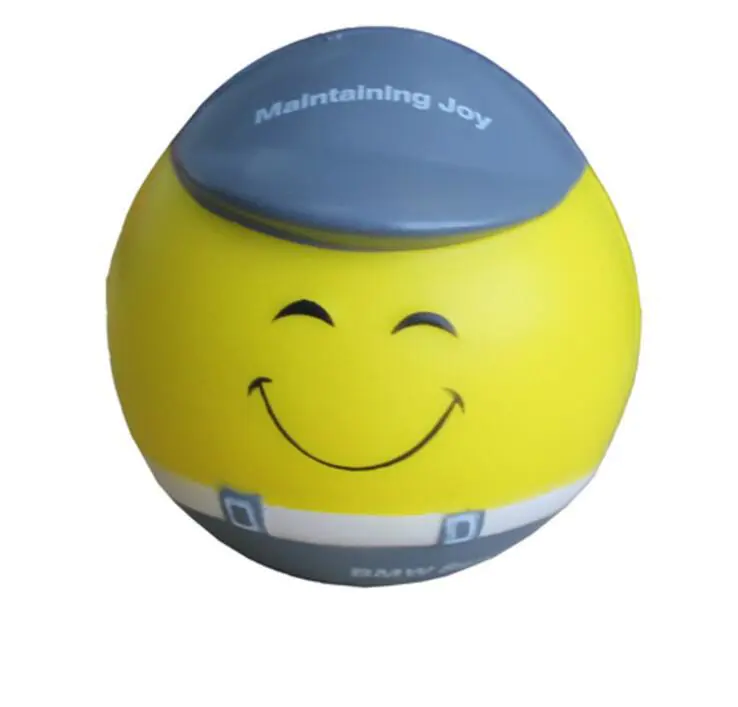 Promotional Custom Logo Printing Smiling Face PU Anti Stress Ball