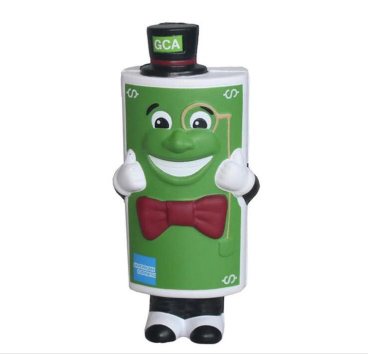 Stress Toy Cartoon Character Battery Design with Custom Logo