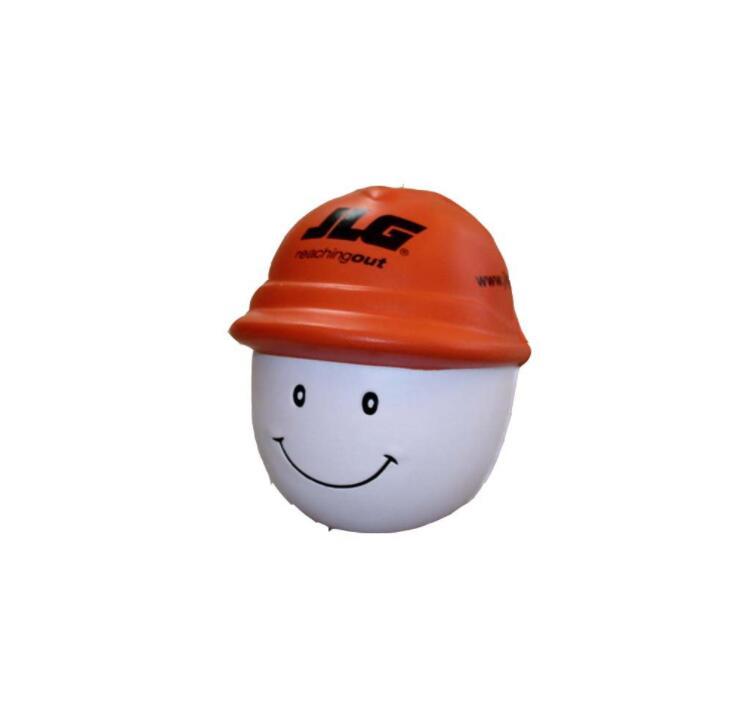 Worker with Helmet PU Stress Ball Toy With Logo