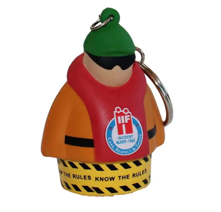 Customized Stress Relieve Toy Man Shape With Key Ring