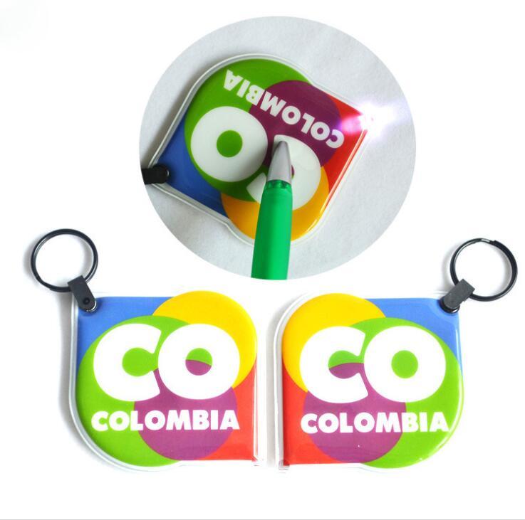 Custom Logo Promotion Gift Soft PVC LED Keychain With Light