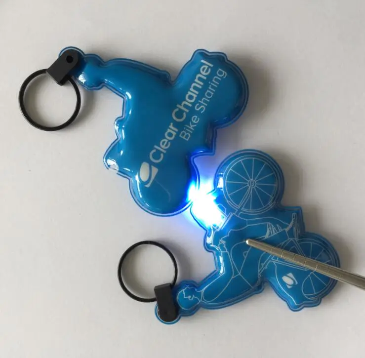 Customized Cartoon PVC Soft Rubber LED Light Keychain