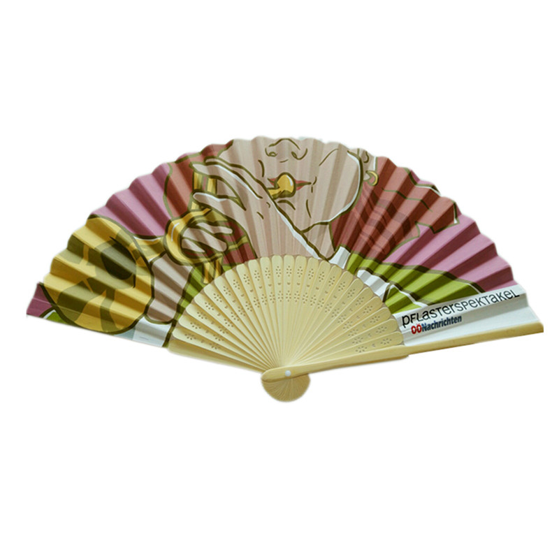 Advertising Folding Hand Bamboo Fans for Summer Promotion
