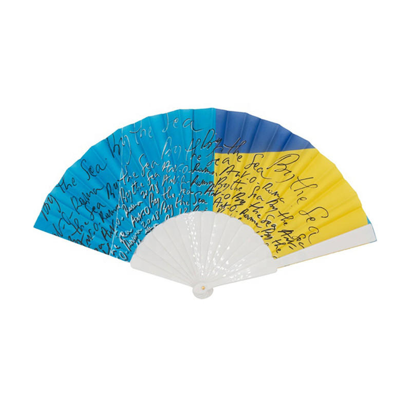 Promotional Plastic Hand Fan With Polyester Fabric