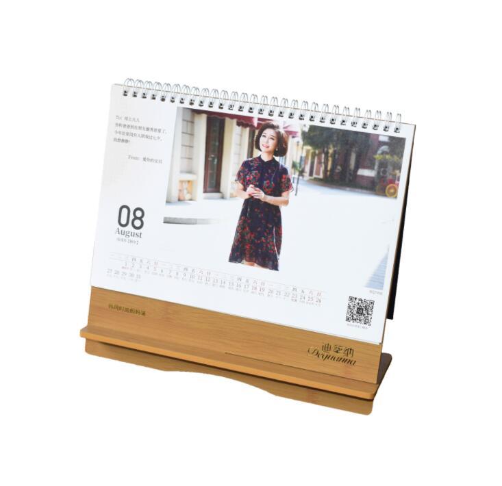 Custom Printing Colorful Desk Wooden Calendar for Promotion