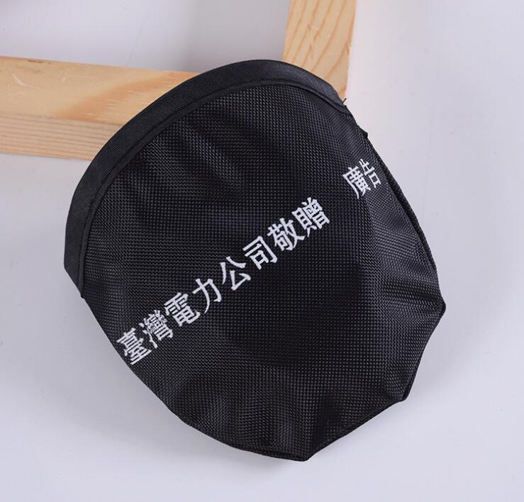 Custom Portable Frisbee Foldable Fan With Pouch