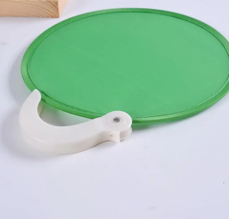 Promotional Portable Frisbee Foldable Fan With Handle