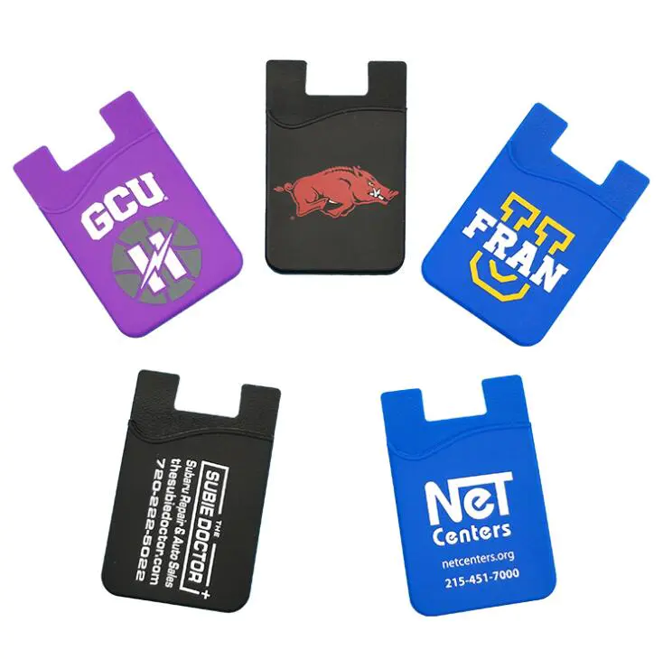 Custom Promotional Silicone Credit Card Mobile Phone Holder with Logo