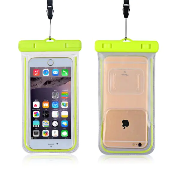 Luminous Glow Waterproof Underwater Mobile Phone Accessories Pouch Bag