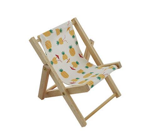 Custom Wholesale Wooden Beach Chair Shape Mobile Phone Holder Phone Stand