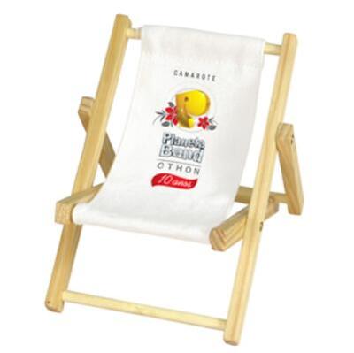Custom Wholesale Wooden Beach Chair Shape Mobile Phone Holder Phone Stand