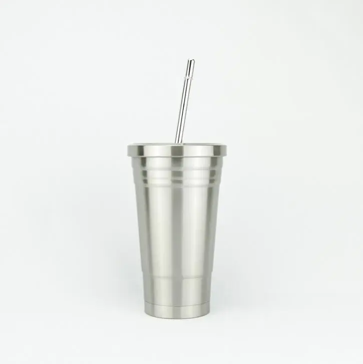 Custom Promotional 500ML Reusable Tumblers with Straws