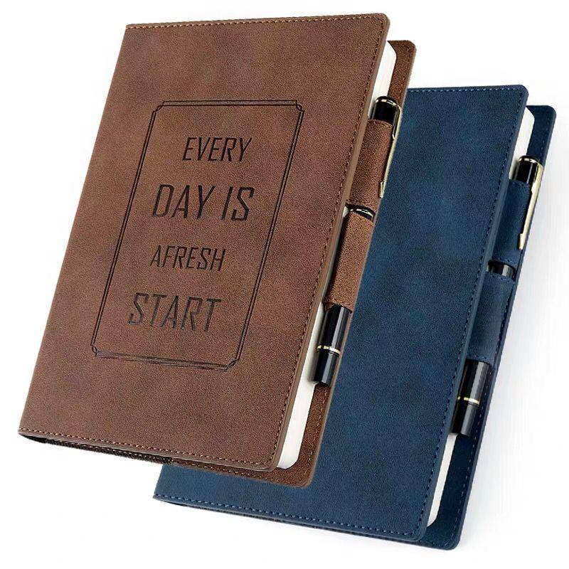 Custom Multi-functional PVC leather business notebook with card holder