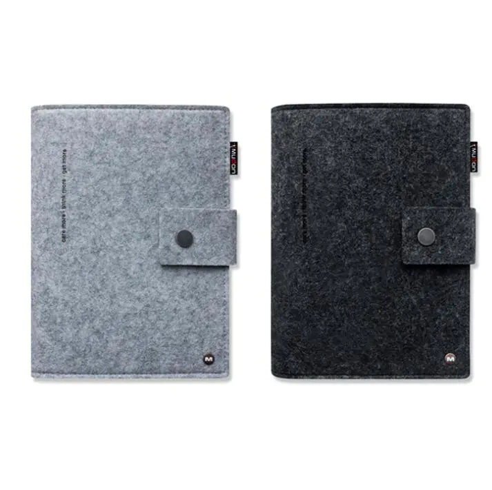 Wholesale Felt cover Business notebook with sticky notes