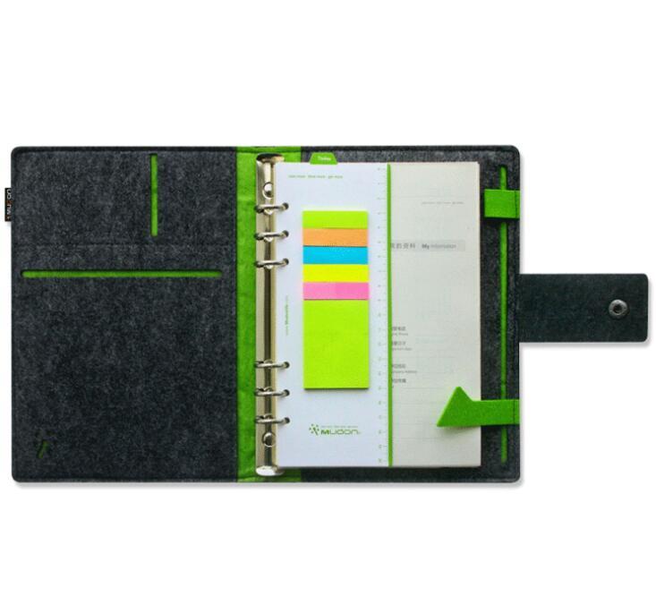 Wholesale Felt cover Business notebook with sticky notes