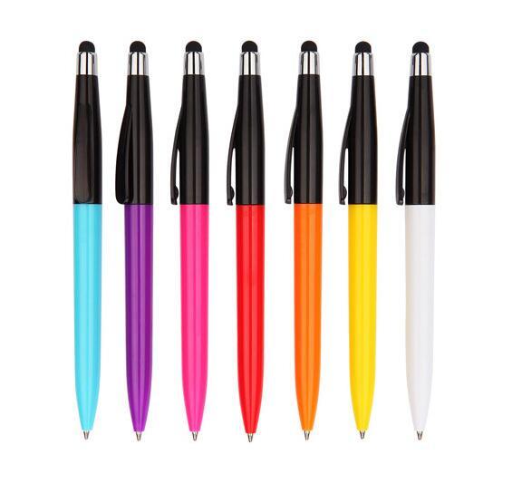 Custom Logo twist Plastic stylus ball pen for Promotional gifts