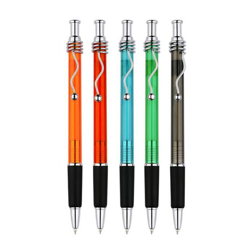 Custom Promotional Click Ball Point Pen with Metal Clip for Stationery