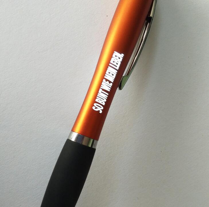 Plastic LED Logo Light Stylus Touch ball Pen for Promotion