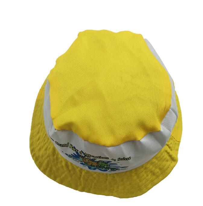 Customized Kids Cotton Bucket Hat Fishing Cap Outdoor Sun Hat with Logo Embroidered