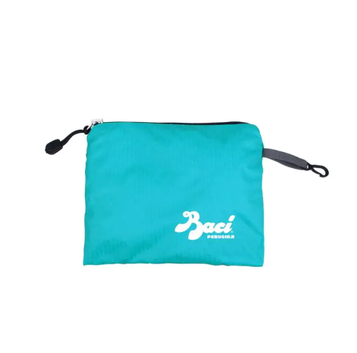 210D Nylon foldable drawstring bag with Pouch