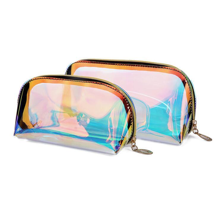 Customized Portable Transparent PVC Cosmetic Bag Toiletry Wash Bag for Travel