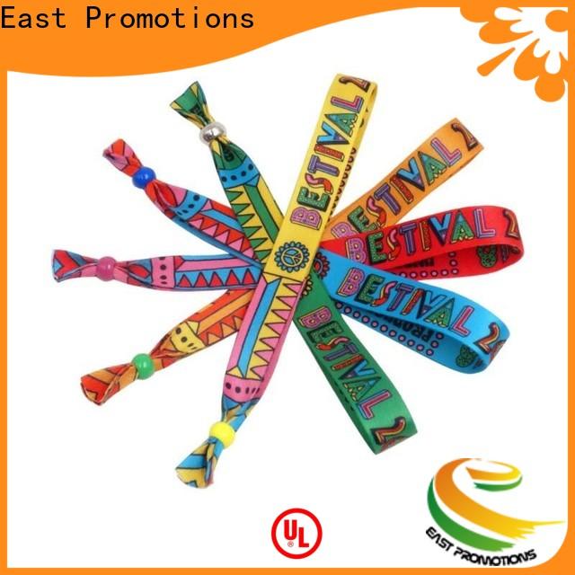 East Promotions cloth wristbands factory direct supply for concert