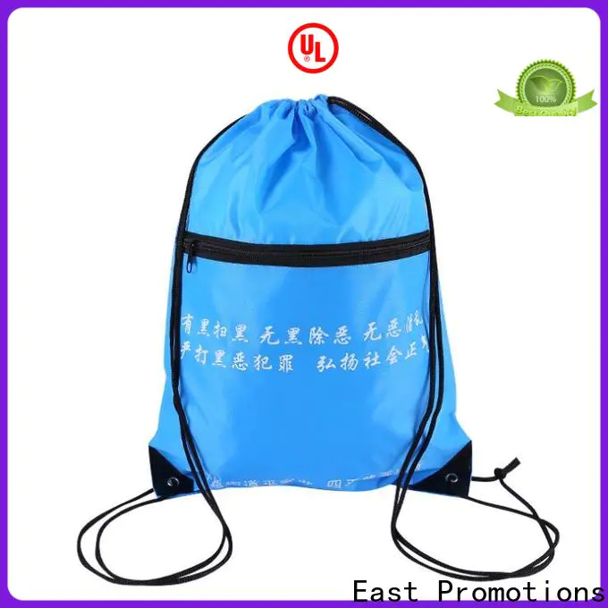 East Promotions top quality durable drawstring backpack manufacturer for trip