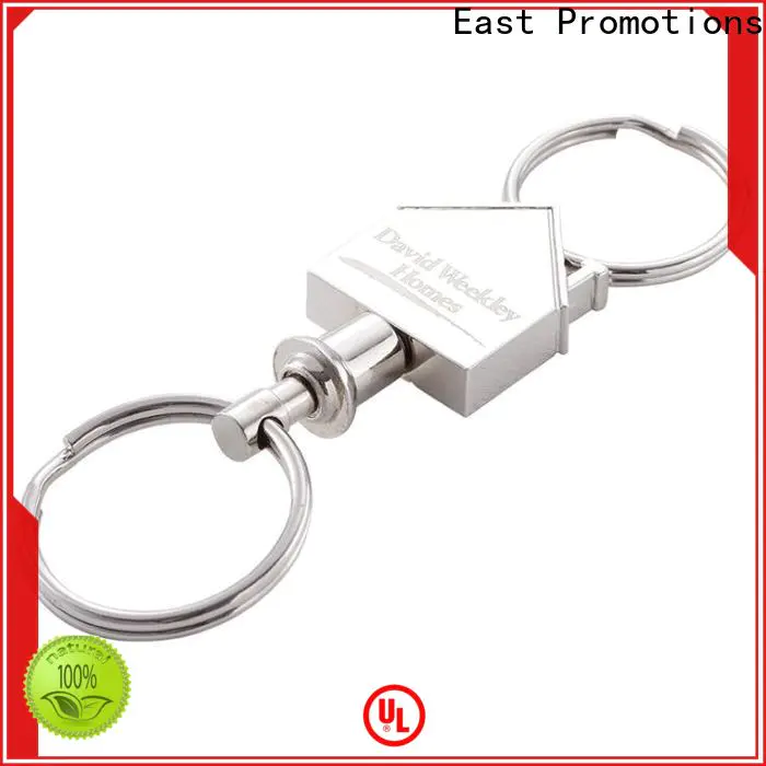 East Promotions hot selling custom logo metal keychains factory for key
