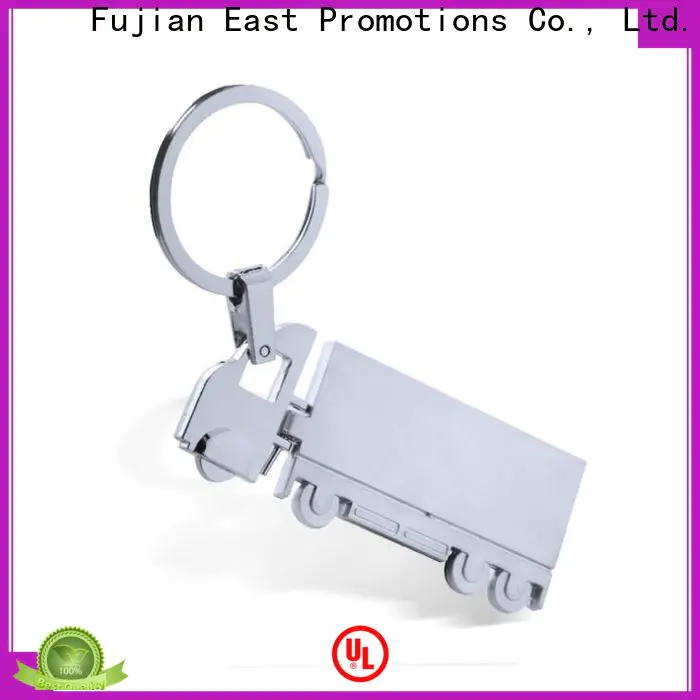 East Promotions logo metal keychain from China bulk production