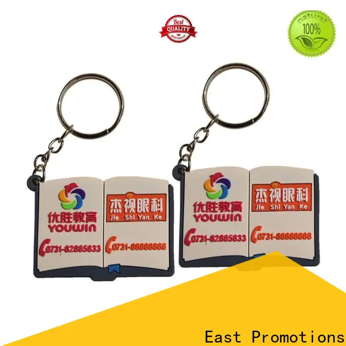 East Promotions soft pvc custom keyrings manufacturer for decoration