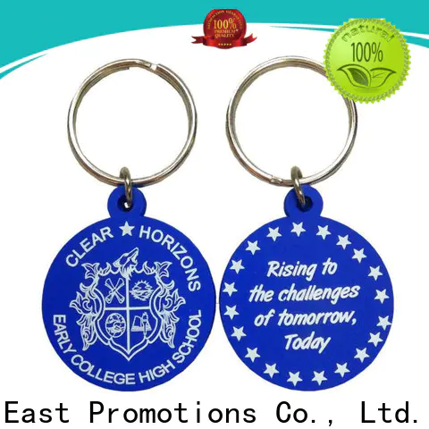 East Promotions custom rubber keychains from China for sale