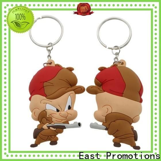 East Promotions custom shaped rubber keychains suppliers for decoration
