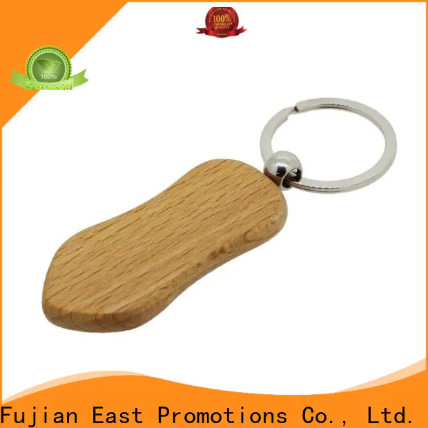 practical wood engraved keychain company for gift