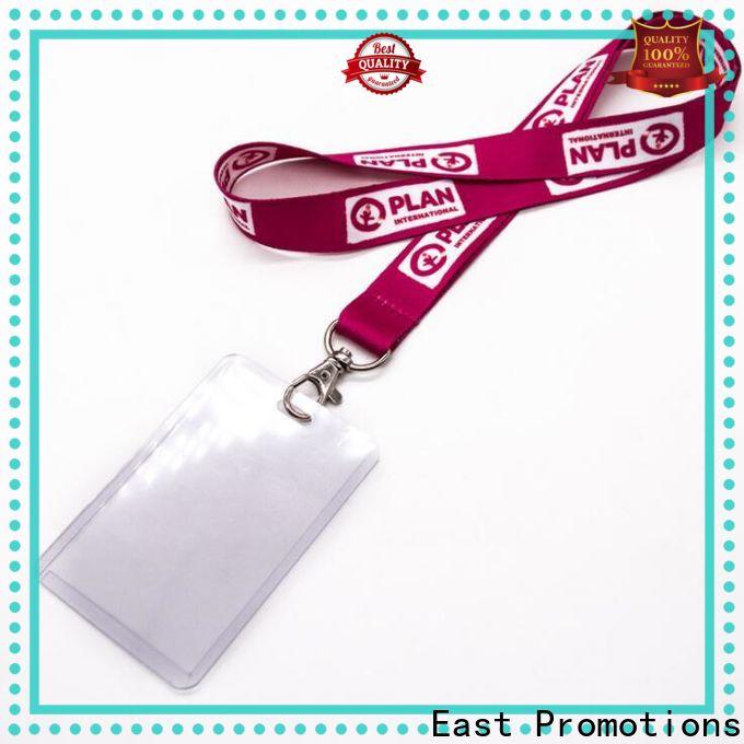 East Promotions worldwide id card holder lanyard best manufacturer bulk production