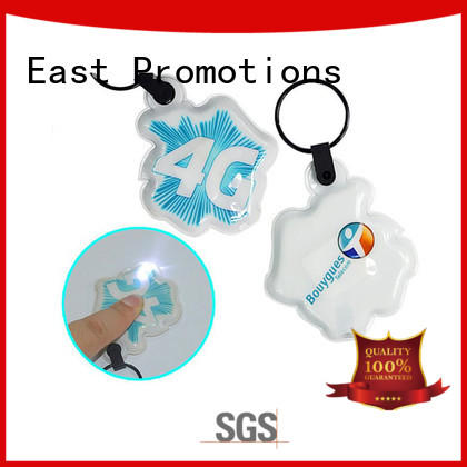 East Promotions soft custom keychain flashlights gold metal for gift