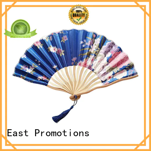 high quality hand fan printing foldable with ring for dancing