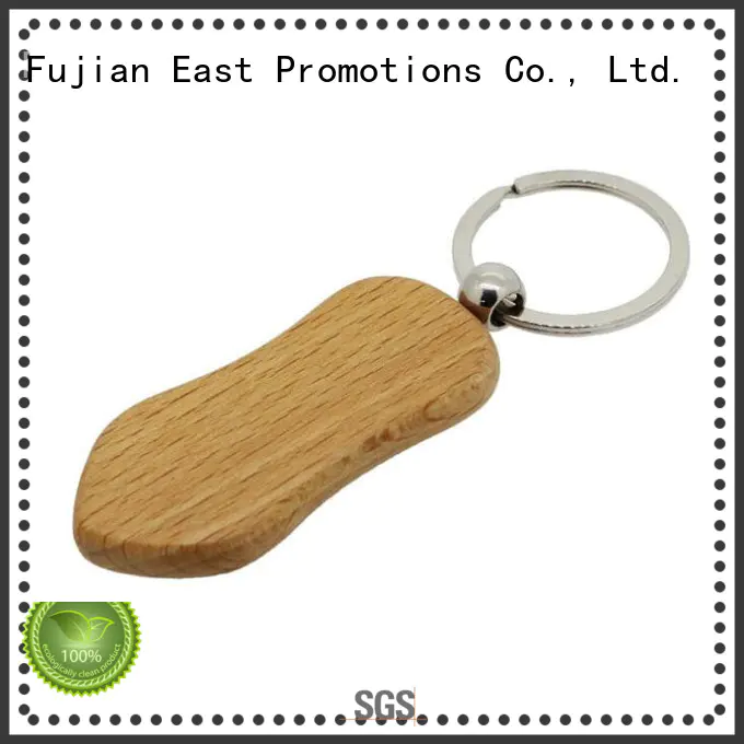 East Promotions wood keychain design manufacturer for key