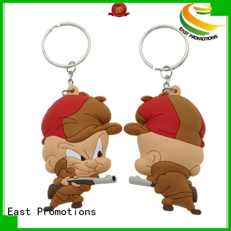 Customized 3D cartoon mascot rubber key ring for Advertising
