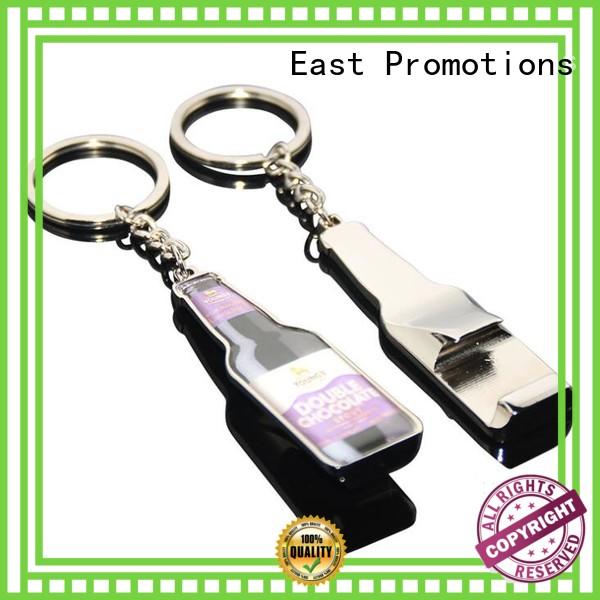 East Promotions metal custom logo metal keychains overseas market for gift