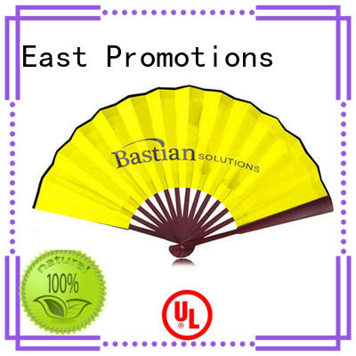 East Promotions plastic promotional hand fans with ring for decoration