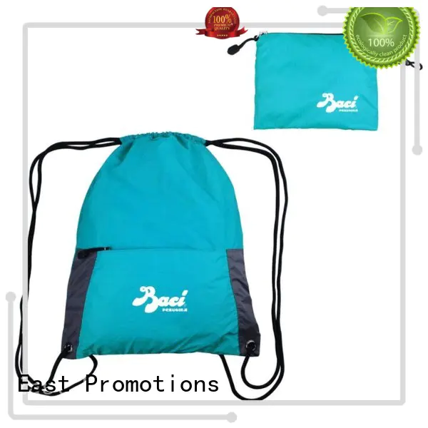 East Promotions card drawstring bags with logo in different shapes for traveling